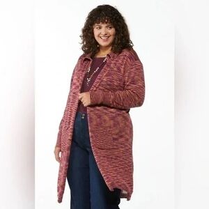 Cato | Plus Size Space Dye Cardigan Various Sizes Available.